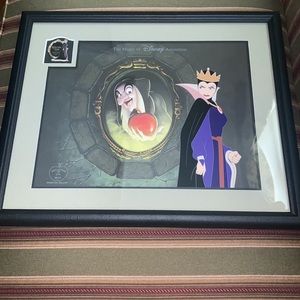 RARE art of Disney Reflection of Evil animation cel gallery 2013 evil queen hag